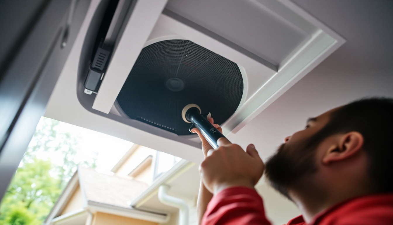 Technician performing dryer vent cleaning salt lake city, ensuring safety and efficiency in homes.