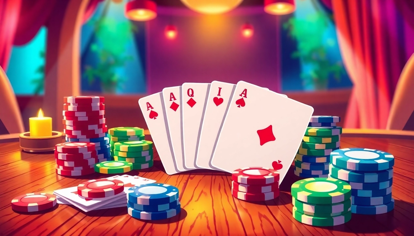 Engage with the rummy wealth experience, showcasing colorful cards and chips in a welcoming game setting.