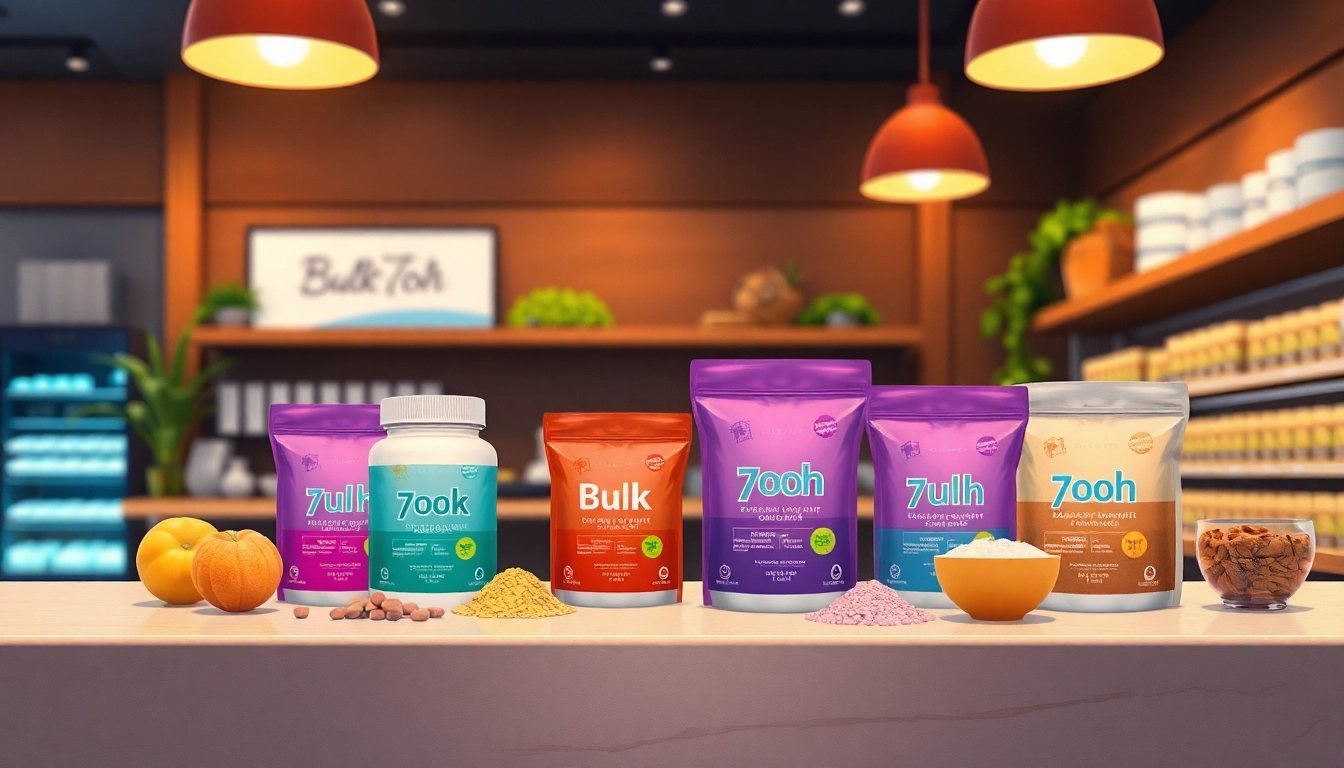 Showcase Bulk 7oh products on display with vibrant colors and sleek packaging.