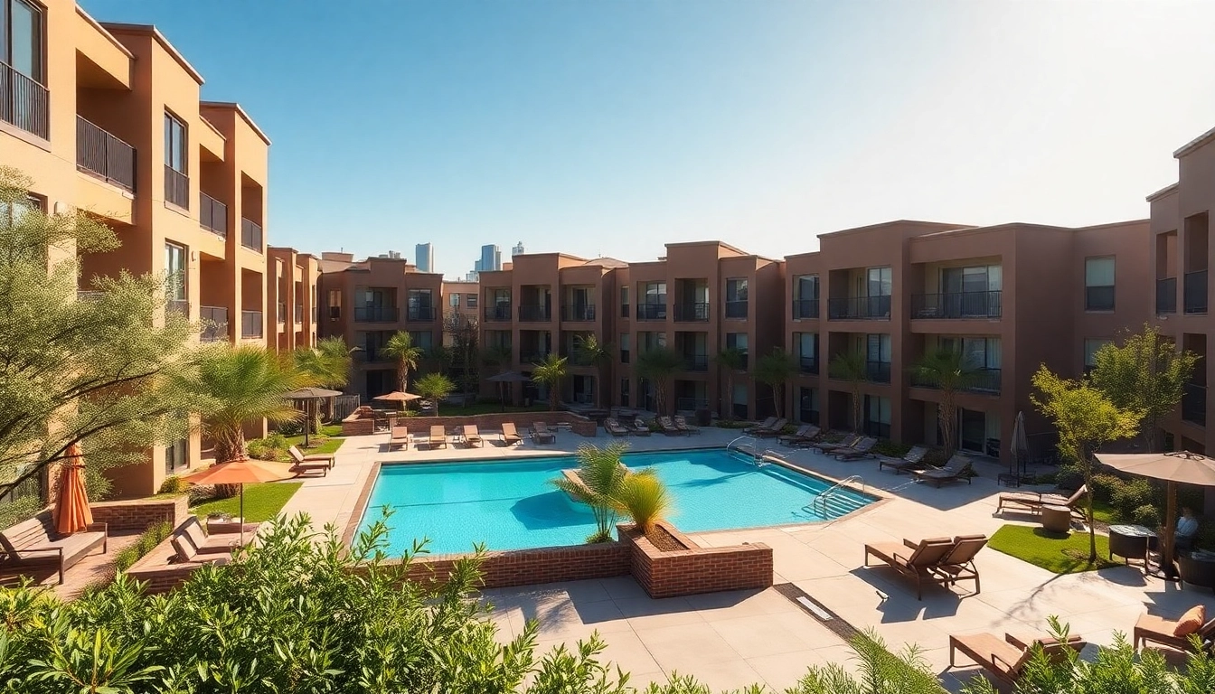 Modern glendale az apartments with lush greenery and inviting outdoor amenities creating a welcoming community.