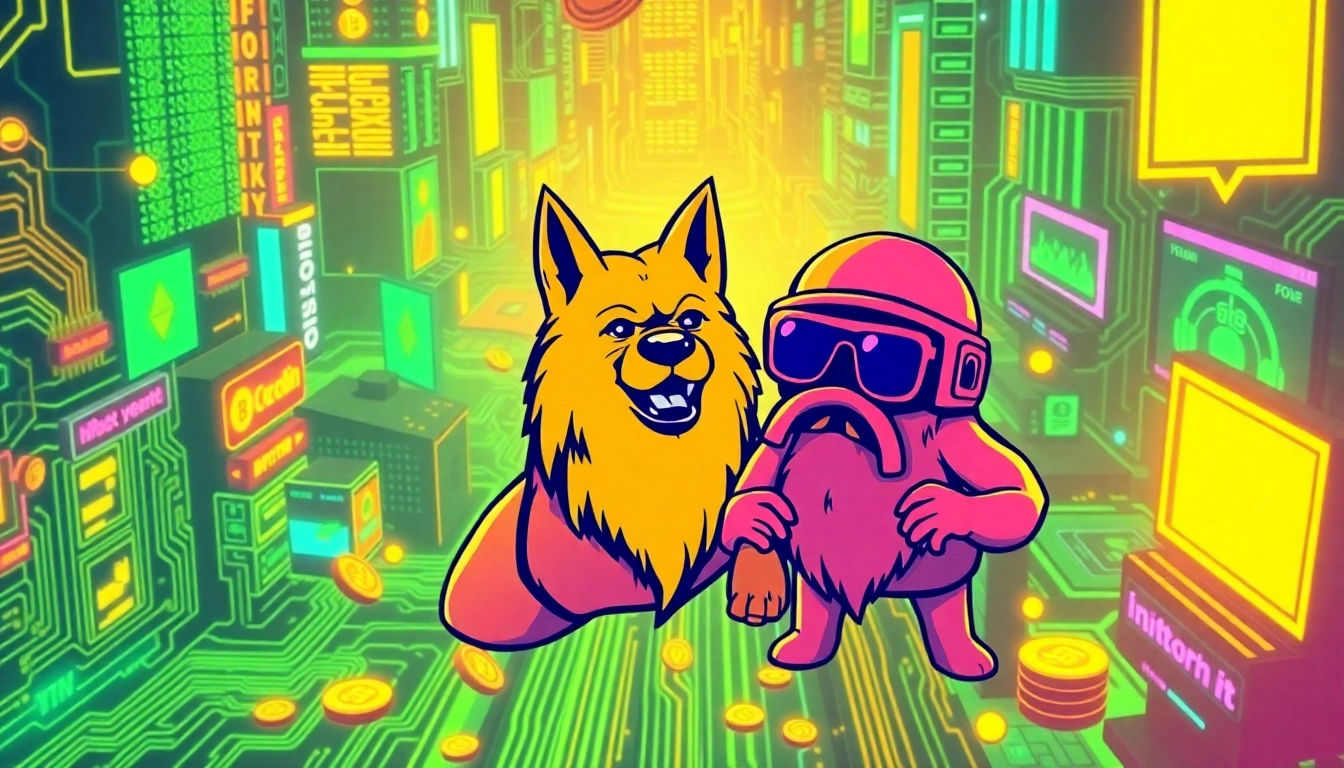 Engaging vintage meme crypto image showcasing iconic crypto characters and blockchain elements.