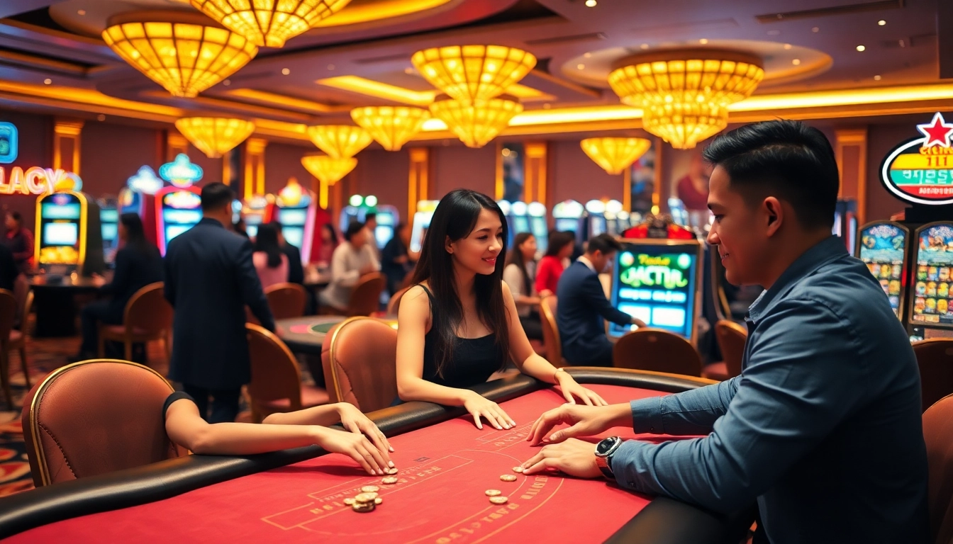 Experience thrilling games at singapore casino online with players enjoying an exciting blackjack match.