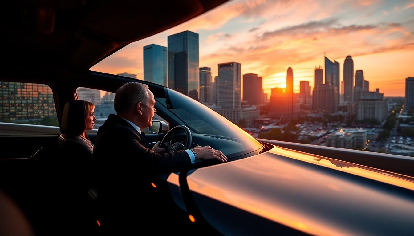 Experience premium car service Atlanta with stylish black sedans chauffeured elegantly through the city.