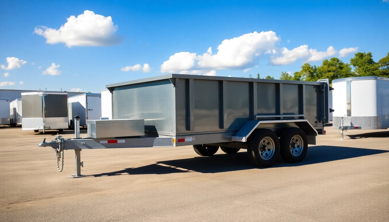 Showcase of dumpster trailers for sale featuring heavy-duty design and quality build in outdoor setting.