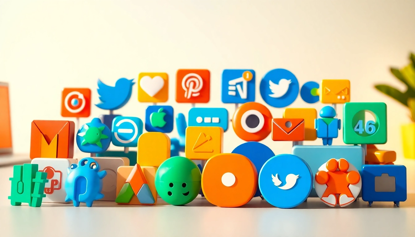 Create unique icons showcasing creativity and design in a vibrant workspace.