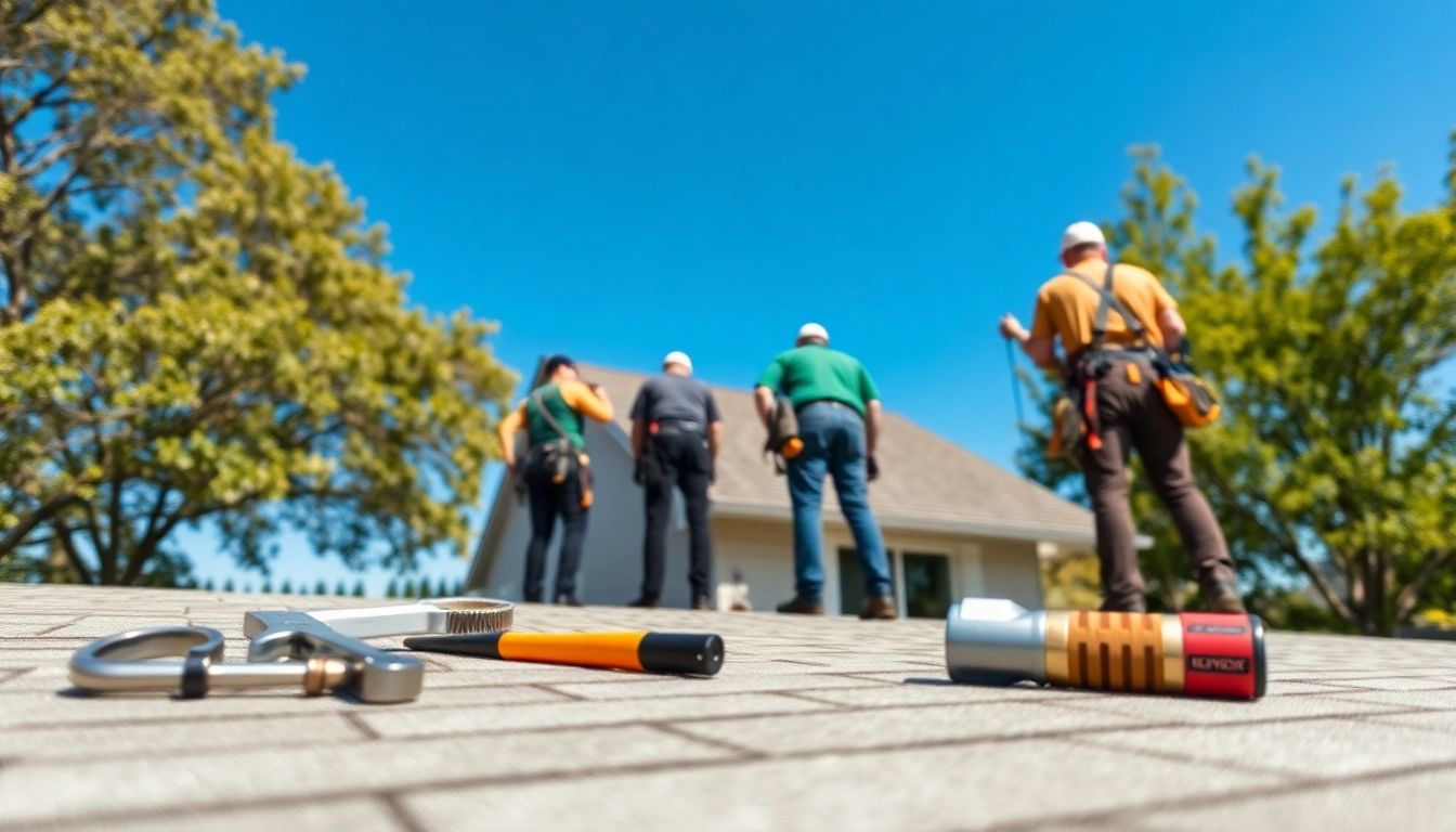 Engaging roof repair team performing tasks for Roof Repair Vancouver Wa project in bright, sunny conditions.