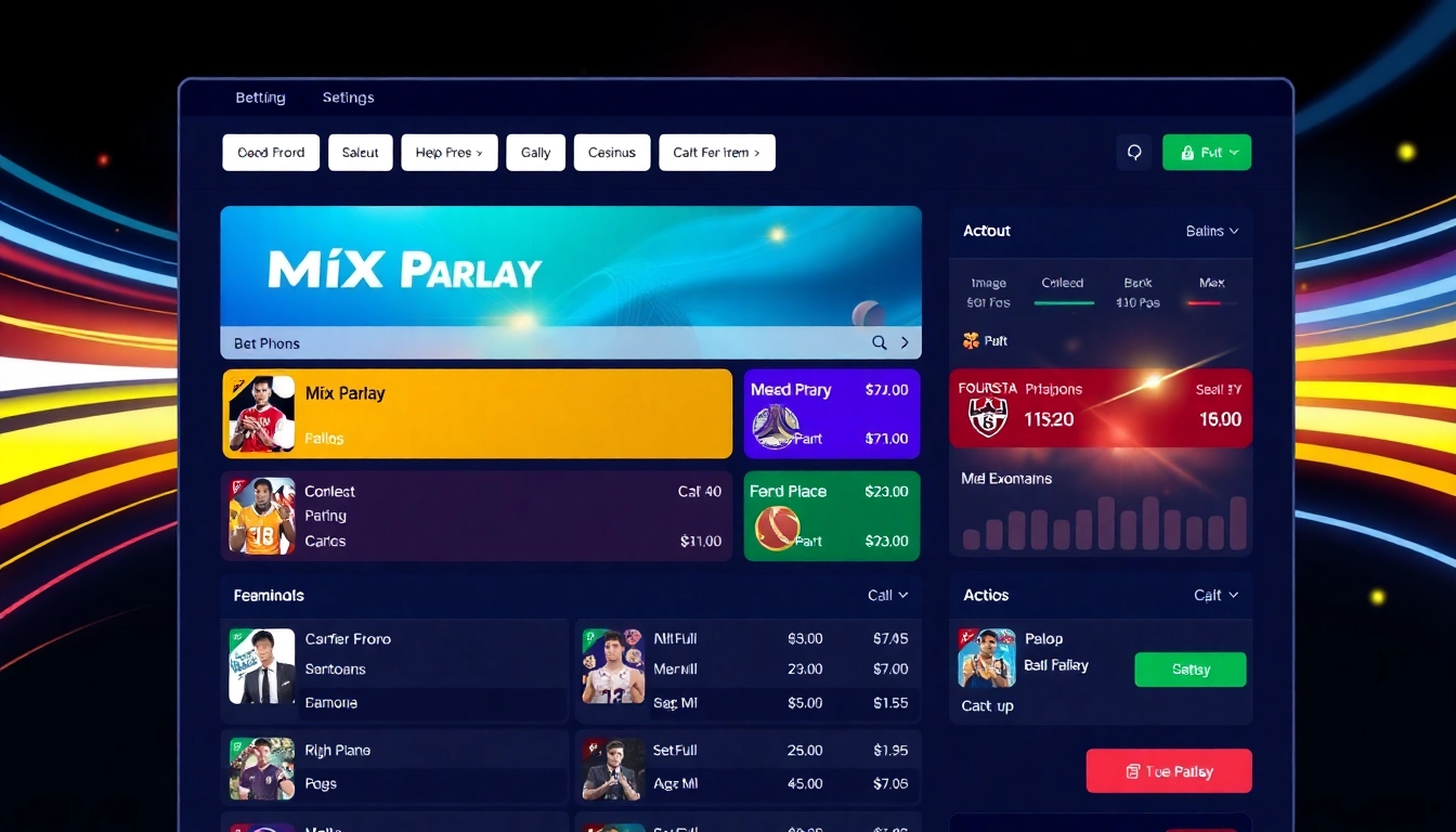 Engage with mix parlay betting options on an innovative online gambling interface for an exhilarating experience.