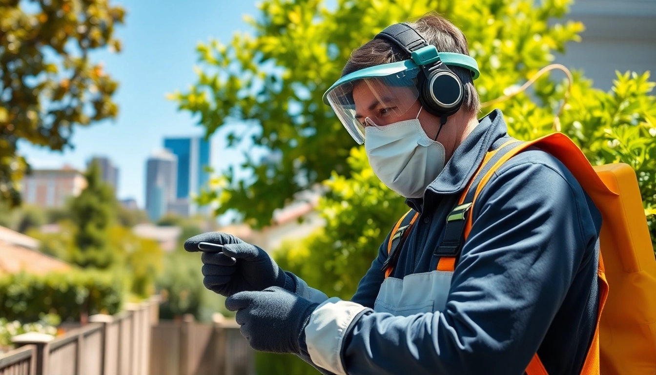 Pest control Sydney: Technician conducting an inspection to manage pest issues in a residential area.