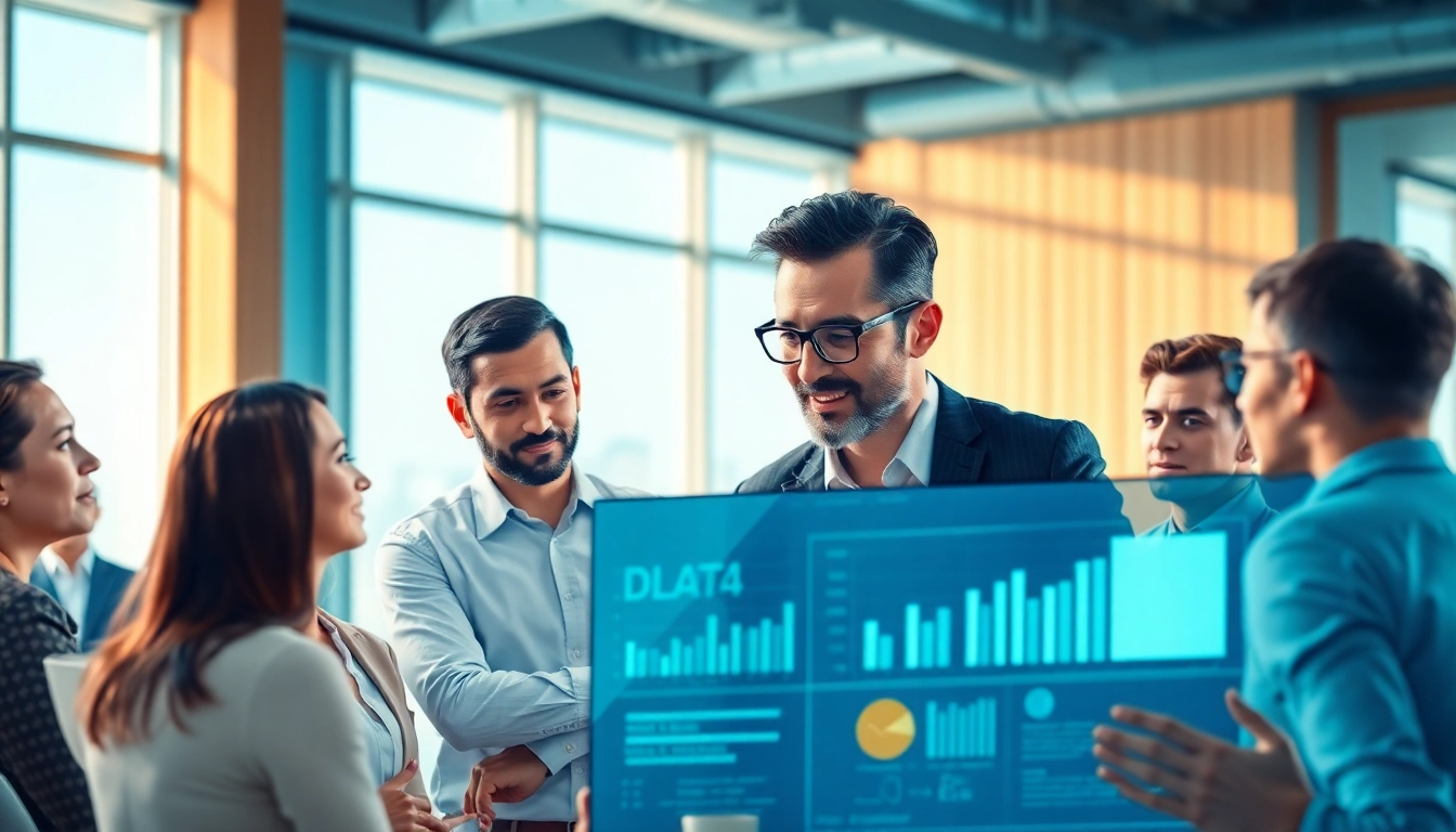 Utilize ai prompts for competitive intelligence in a collaborative business setting showcasing data-driven decision-making.