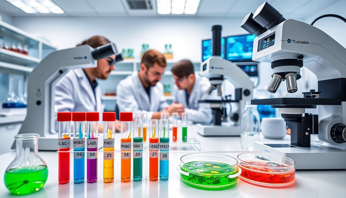 Synthetic Cannabinoids displayed in a professional lab environment showcasing their analysis.