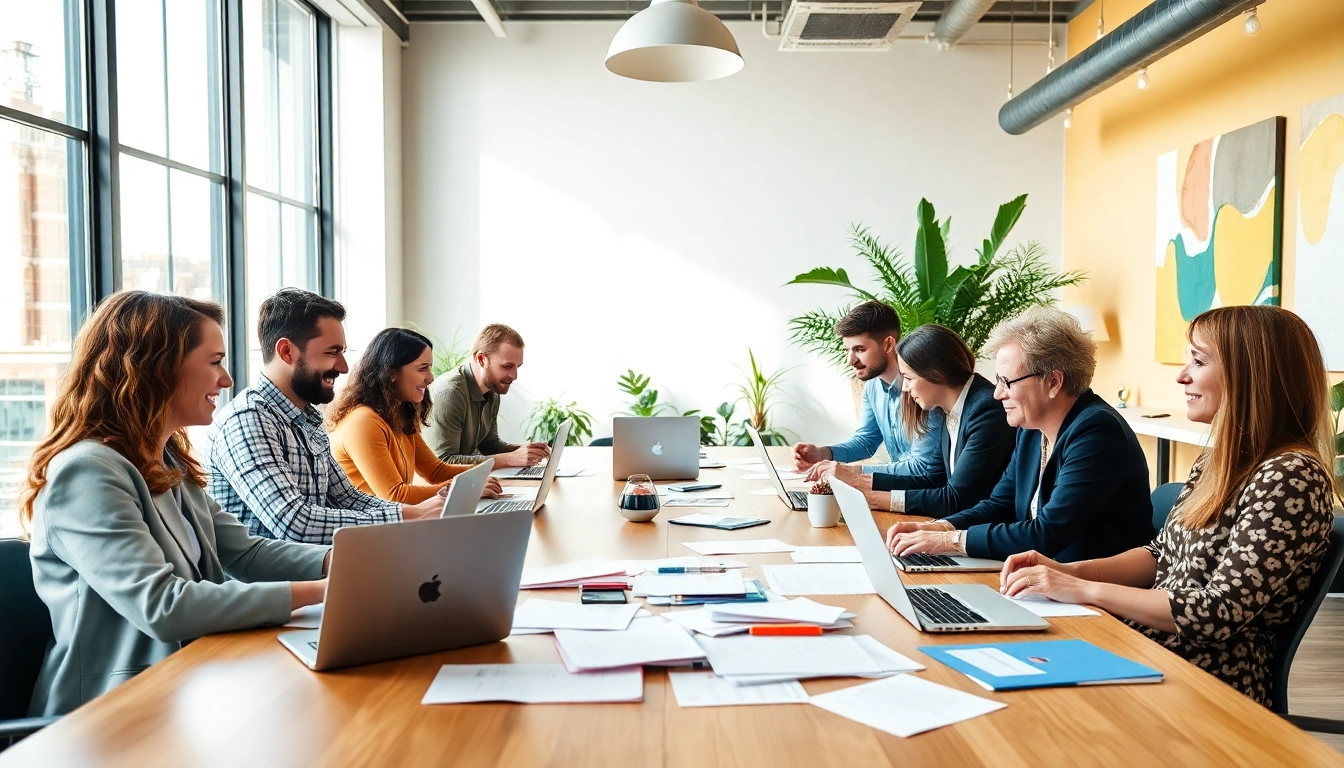 Engaged individuals brainstorming about quick side hustles in a bright coworking space.
