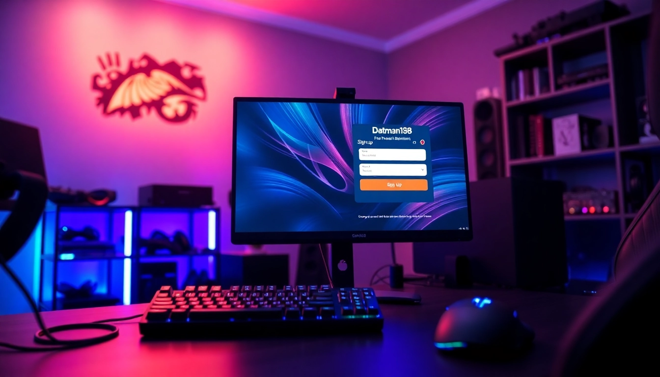 Daftar batman138 pada layar monitor gaming yang modern dengan nuansa warna yang energik.