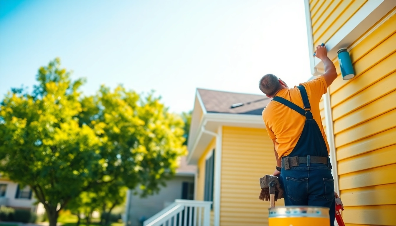 Craftsman showcasing exterior painting St Paul on a beautiful suburban home with vibrant colors.