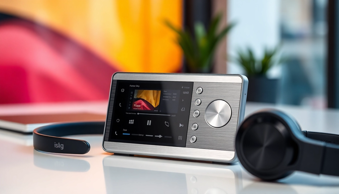 Engaging music player from https://hardwareplayer.com featuring a minimalist design and vibrant setting.