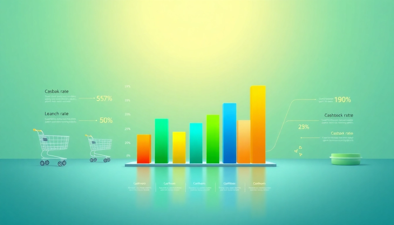 Visualize and compare cashback rates effectively with a colorful infographic representing various cashback percentages.