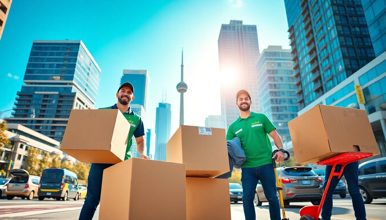 Efficient movers working on a residential move in Toronto showcasing expert services from moving companies Toronto.