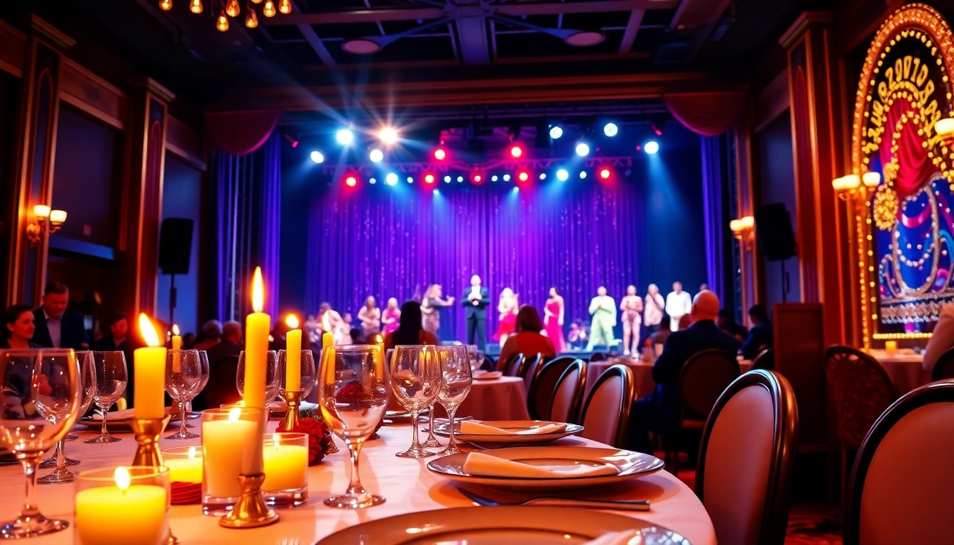Enjoy a lively dinner theater in las vegas with vibrant performances and exquisite dining setup