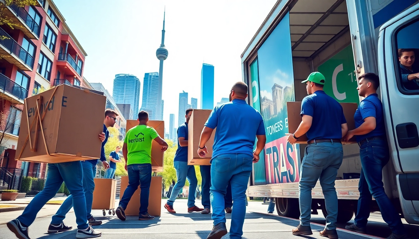 Movers in Toronto Ontario efficiently loading belongings into a truck showcasing professional moving companies in Toronto Ontario.