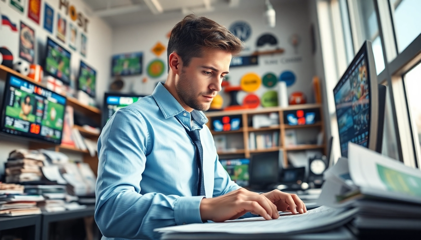 Get the latest updates from dailysport.co.uk with a dedicated journalist in a bustling newsroom.