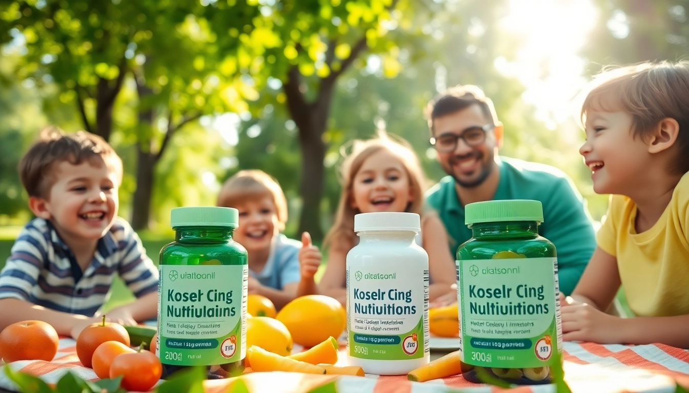 Kids enjoying a picnic while showcasing kosher multivitamins for kids, emphasizing health and happiness.
