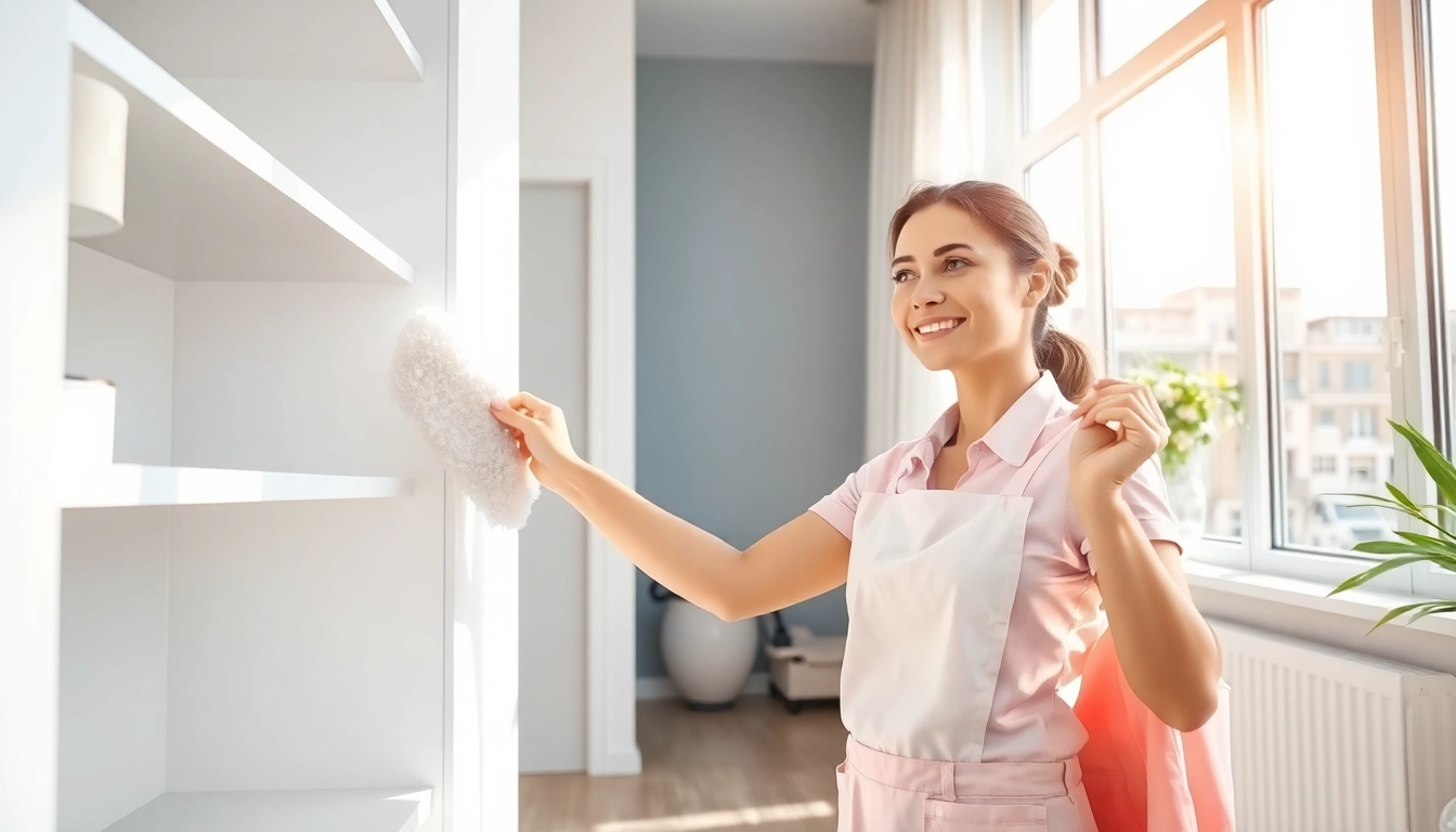 Bond cleaning Logan expert performing thorough cleaning in a bright, immaculate apartment.