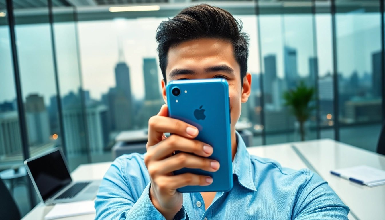 Sell phone today cash with a young adult excitedly holding their smartphone