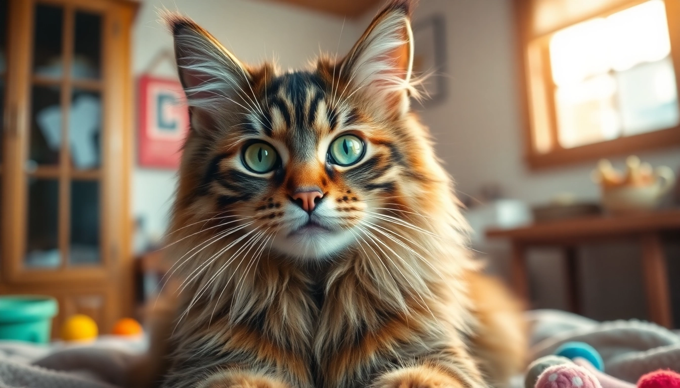 Maine Coon cats for sale near me: Playful Maine Coon cat in a warm home setting.