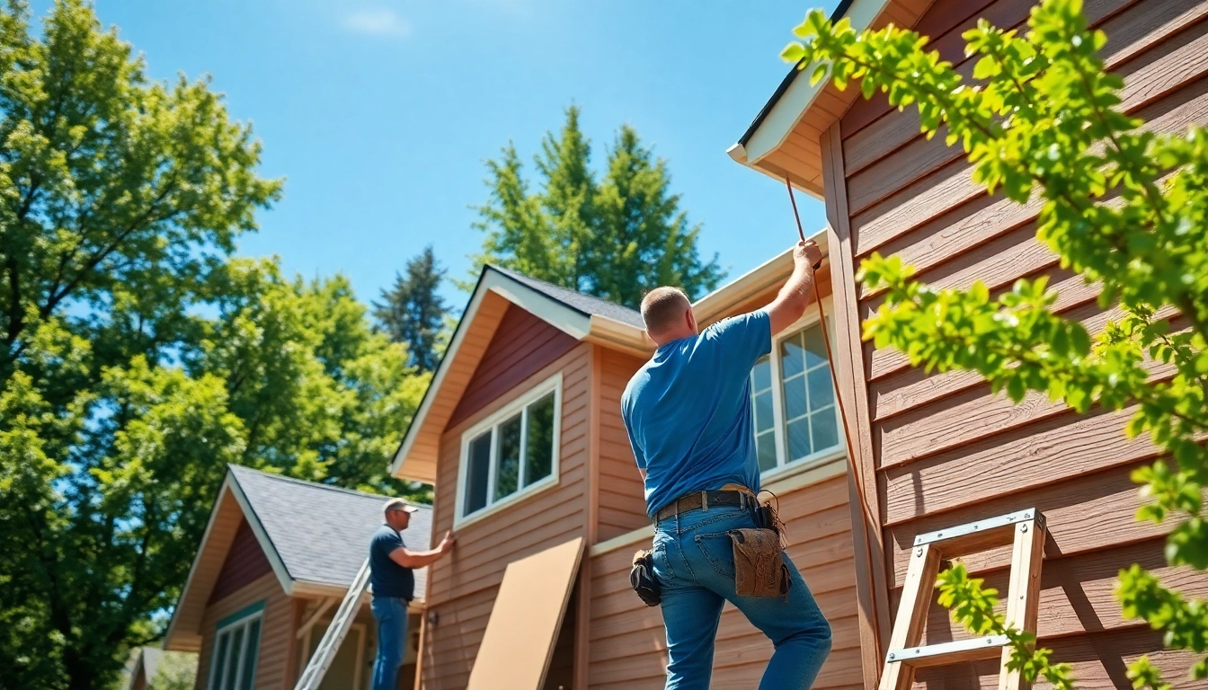 Siding replacement Portland Oregon showcasing a professional team installing durable siding panels on a residential home.