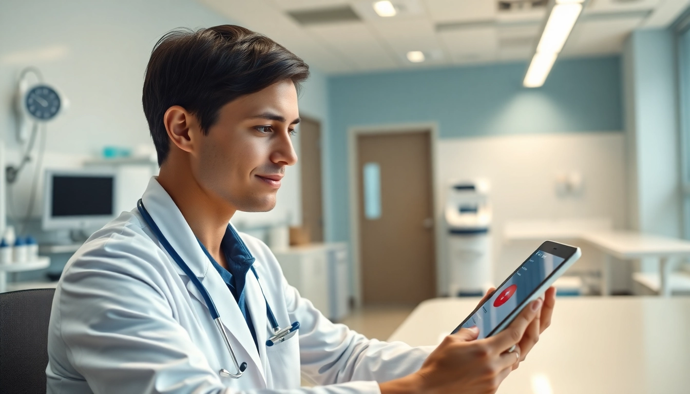 Clinician demonstrating eprescribing compliance in a modern healthcare workspace.