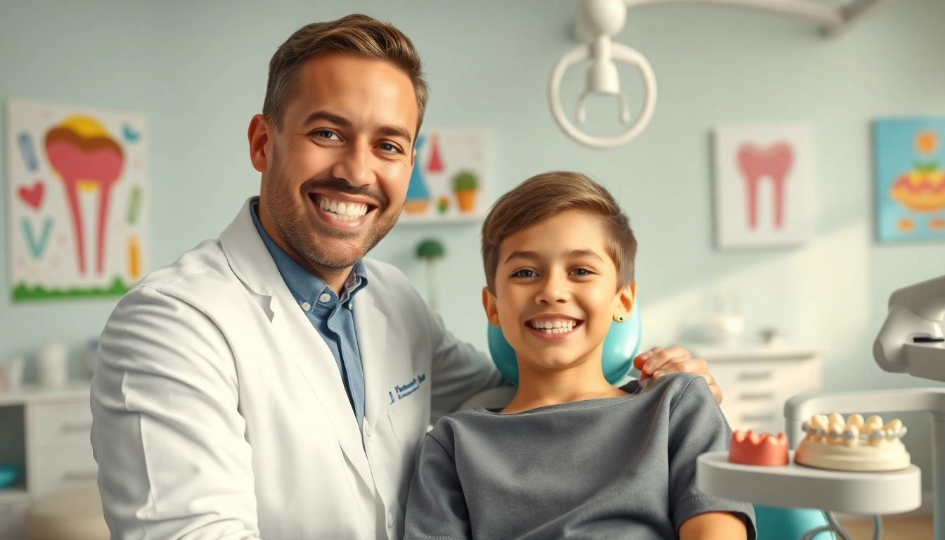 Orthodontist Myrtle Beach engaging with a young patient in a friendly clinic.