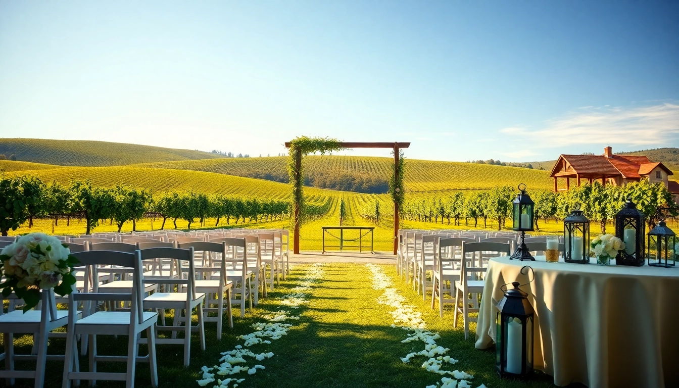 Celebrate at Clarksburg Wedding Venues surrounded by scenic vineyard beauty.